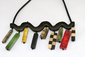 Barre ébène Hêtre teint Damier noyer blanc/ébène peuplier teint